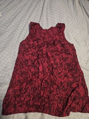 Eddie Bauer Burgundy Floral Tank Top
